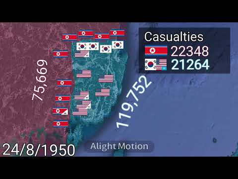 Battle of Pusan Perimeter in 1 minute using Google Earth