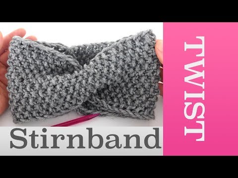 Twist headband knitting in seed stitch | Suitable for beginners