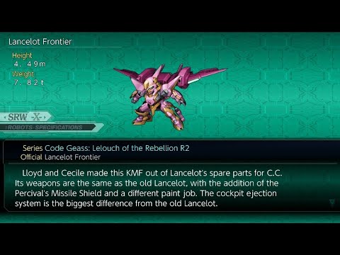 Ally Lancelot Frontier All Attacks (Code Geass: Lelouch of the Rebellion R2), Super Robot Wars X.