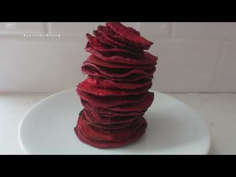 healthy beetroot Chips | oven baked beet chips | healthy veggie crisps | healthy snack recipe