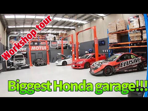 BIGGEST HONDA WORKSHOP IN AUSTRALIA!!ELUSIVE RACING integra ep3 NSX s2000 eg civic