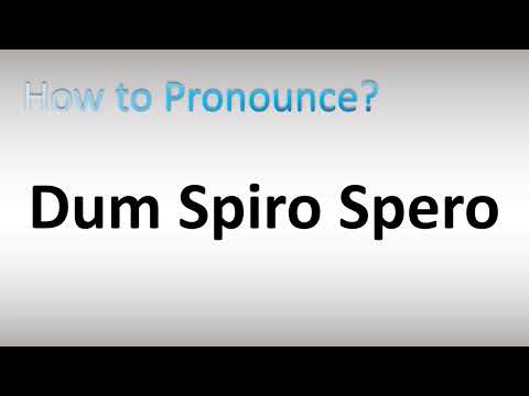 How to Pronounce Dum Spiro Spero