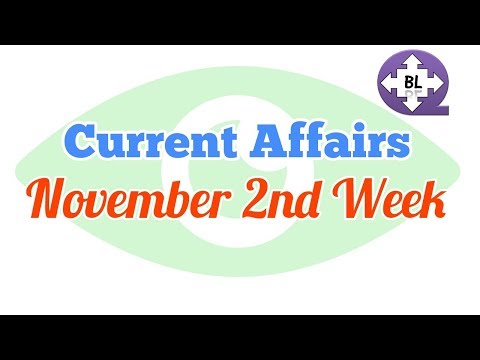 Current Affairs November 2nd week