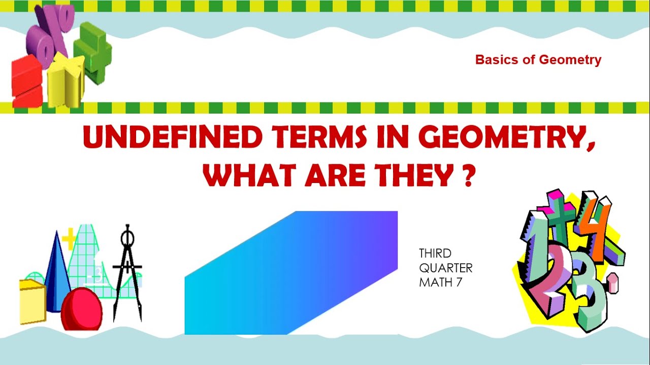 UNDEFINED TERMS IN GEOMETRY, WHAT ARE THEY ?