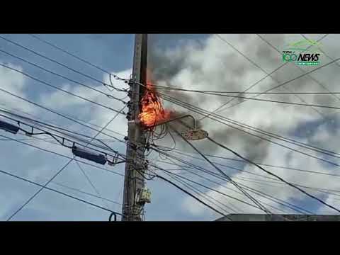 Incêndio em poste deixa moradores assustados em Icó
