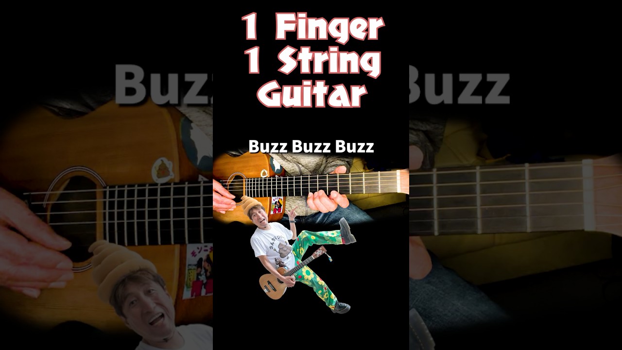 One String Guitar Song - Honeybee (How to Learn Guitar with 1 Finger)