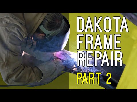 Rusty Frame Repair Dodge Dakota Part 2 - Patching Frame Rear Section