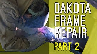 Rusty Frame Repair Dodge Dakota Part 2 - Patching Frame Rear Section