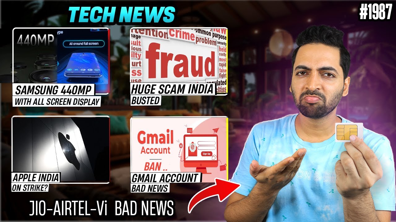 Jio-Airtel-Vi Big Bad News,Samsung 440MP Camera😲,Apple Strike,Big Scam India,Moto G84 SD778G,Gmail