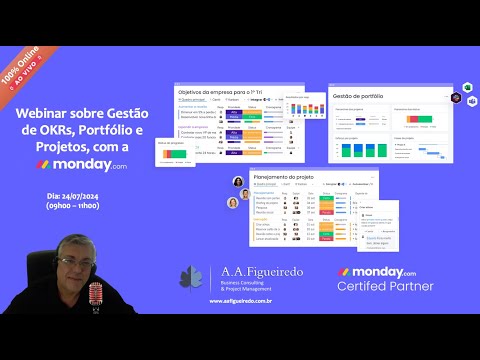 A.A.Figueiredo | Webinar sobre Gestão de OKRs, Portfólio e Projetos, com a #monday.com 2024.07.24