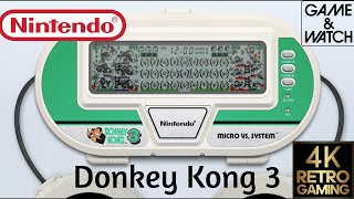 Donkey Kong 3 Game & Watch 4k Gameplay