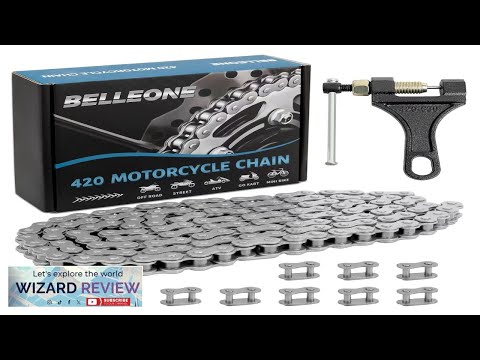 Belleone 420 Motorcycle Chain 420 Standard Roller Chain 132 Link + Review