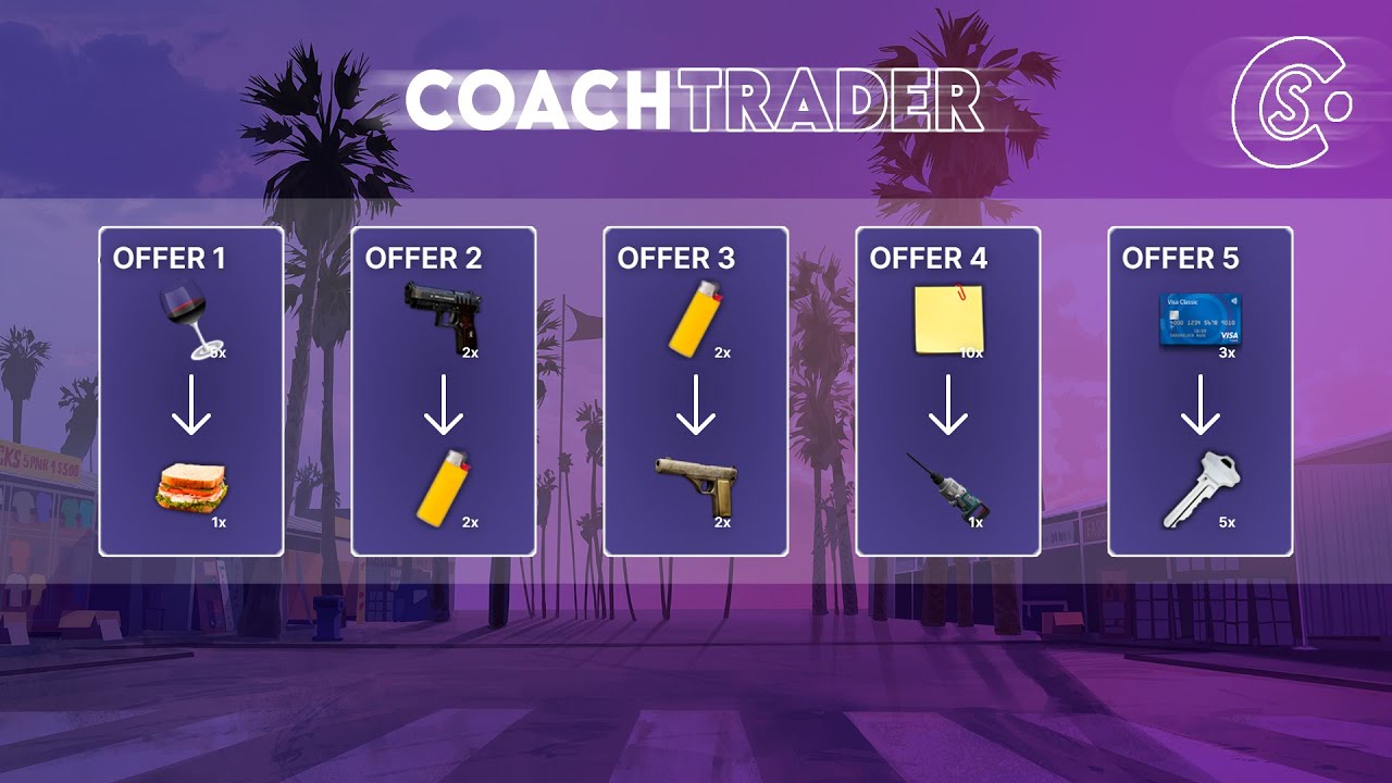 [20% DISCOUNT][PAID][QB/OX/ESX] coachTrader - Trade items/weapons with NPC! thumbnail 2