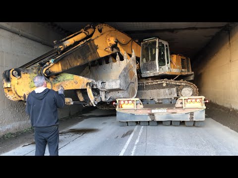 Amazing Transporting By Side The Liebherr 964 Excavator - Fasoulas Heavy Transports