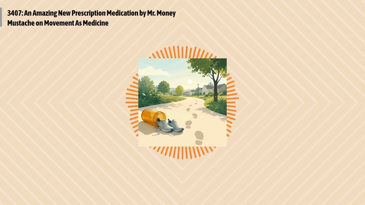 3407: An Amazing New Prescription Medication by Mr. Money Mustache on Movement As Medicine |...