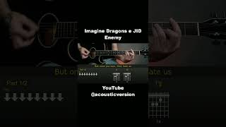 Imagine Dragons e JID âae Enemy | Easy Guitar Lesson Tutorial
