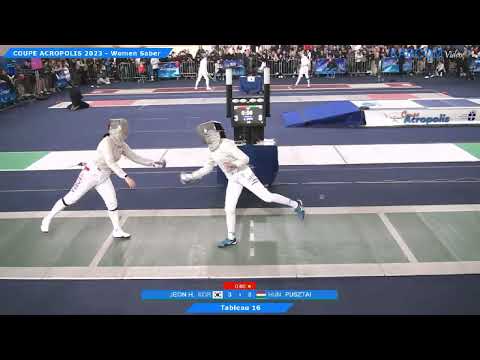 Coupe Acropolis 2023 SWS - L16 - Jeon Hayoung KOR v Liza Pusztai HUN
