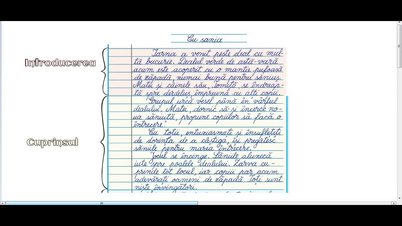 Watch Compunere Despre Prima Zi De Iarna Now „Cu sania” - compunere