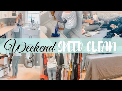 CLEAN WITH ME // WEEKEND SPEED CLEAN // 2019 Video