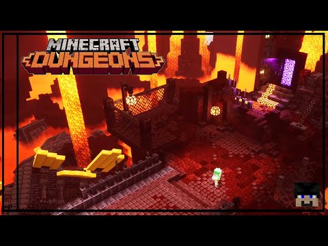 Minecraft Dungeons: Flames of the Nether DLC gameplay