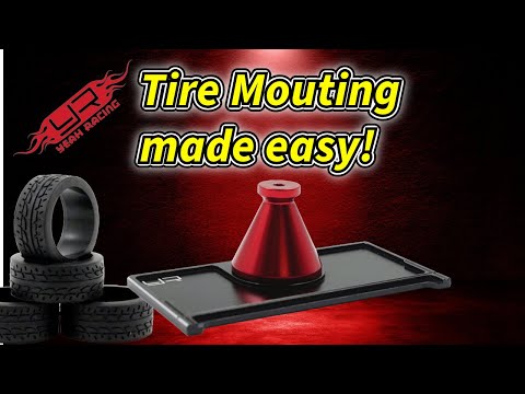 Mini-Z rc car tire mounting made easy with the YEAH Racing aluminium tyre mounter.