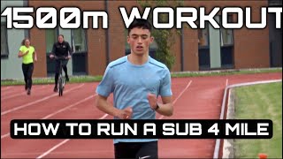 1500m Workout With 18 Year Old Pro Runner