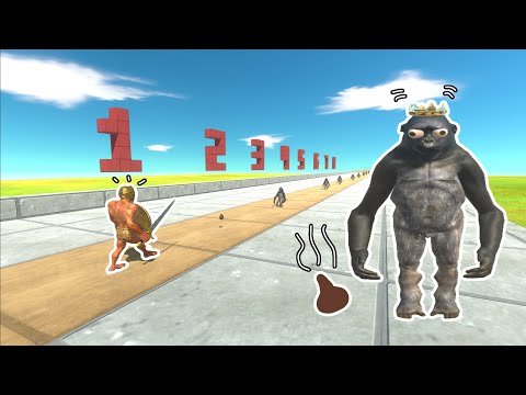 Poojectile Gorilla Who Can Survive 💩l Animal Revolt Battle Simulator