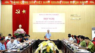 Ban tổ chức diễn tập Phòng thủ dân sự ứng phó cháy rừng và Tìm kiếm cứu nạn Phường Tam Điệp năm 2026 giao nhiệm vụ cho các thành viên.