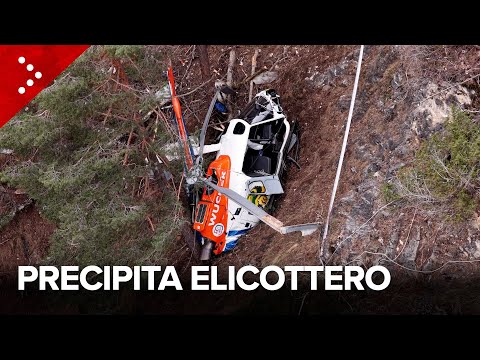 Elicottero precipita a Lanzada, in Valmalenco (Sondrio): un morto