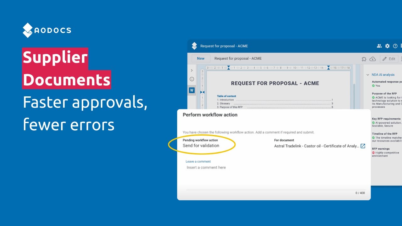 Supplier documents: Faster approvals, fewer errors for procurement teams