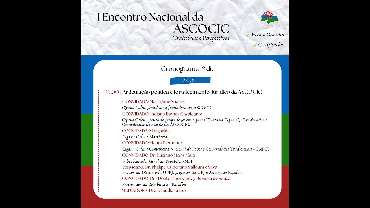I Encontro Nacional da Ascocic - 22/05/2024, 19:00
