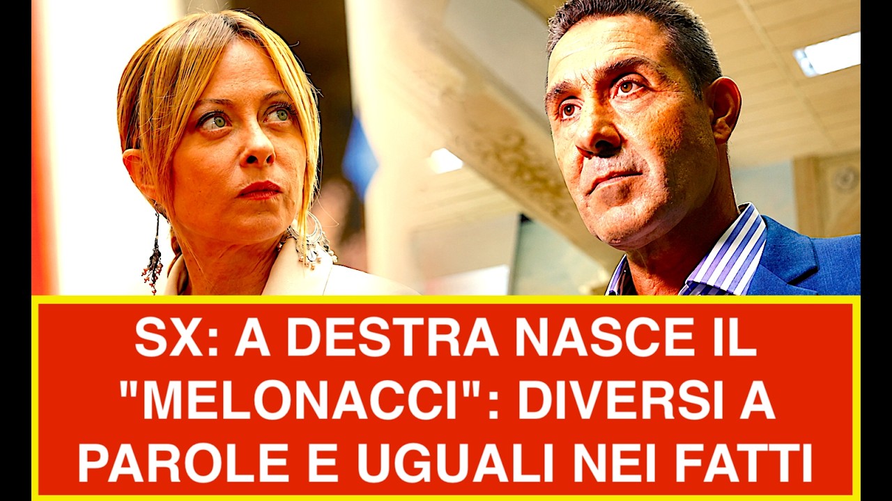 SX: A DESTRA NASCE IL "MELONACCI": DIVERSI A PAROLE E UGUALI NEI FATTI