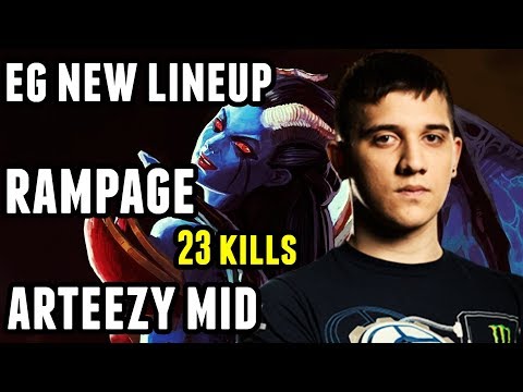 Queen of Pain Pro Gameplay - Arteezy Mid Lane Rampage - EG New Lineup Dota 2