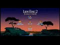 The Lion King II Simba S Pride 1998 Dvd Menu Walkthrough
