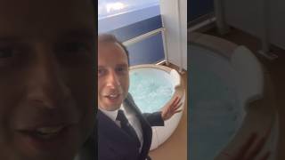 Premium Aurea suite on MSC Seascape with jacuzzi #cruises #cruise #msccruises #mscseascape #jacuzzi