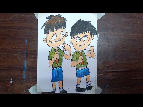 Bandbudh aur Budbak drawing and colouring, Bandbudh Aur Budbak #short # YouTube Shorts