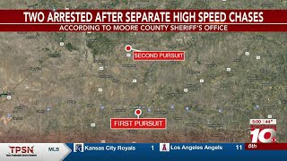 VIDEO: Law enforcement arrests 2 suspects after pursuit from Amarillo into Moore County