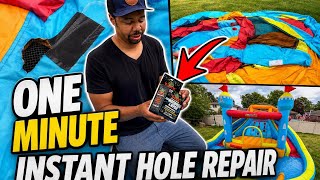How to fix hole in inflatable bounce house fast 