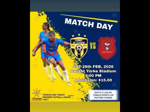TTPFL Tier 2 Game Carnbee Mt Pleasant vs  Matura Reunited @ Dwight Yorke Stadium Tobago