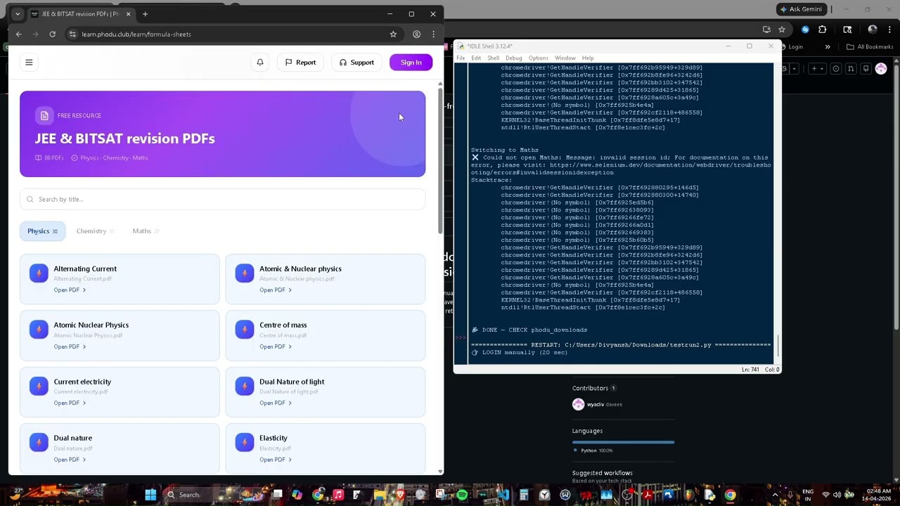 Download ALL Phodu Club PDFs in One Click 🚀 (JEE & BITSAT Free Resources)