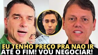 Flávio Bolsonaro expõe que há possibilidade de renunciar candidatura, mas diz que há preço pra isso