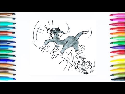 Tom and Jerry Coloring Pages for Kids | Drawing & Learn Colors with Colored Markers