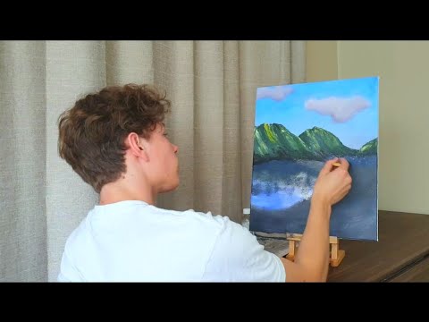 Oil Painting: Driftwood on the Beach