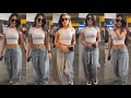 Dhanshree Verma Still LoOks So Hotty FlaunNts Her Huge Figur In White Top With Casual Jean Airport