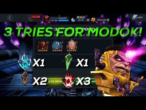 3x 5 Star Crystal Opening for MODOK! | Marvel Contest of Champions