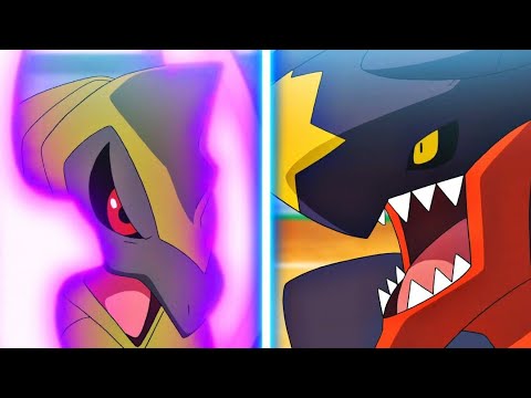 Haxorus vs Mega Garchomp (SUB) - Iris vs Cynthia - Pokémon Journeys: The Series