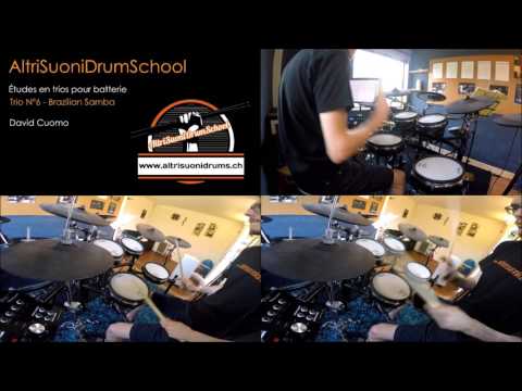 AltriSuoniDrumSchool - David Cuomo - Etudes en trios pour batterie - Brazilian samba