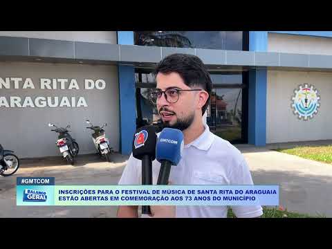 INSCRIÇÕES PARA O FESTIVAL DE MÚSICA DE SANTA RITA DO ARAGUAIA ESTÃO ABERTAS EM COMEMORAÇÃO AO