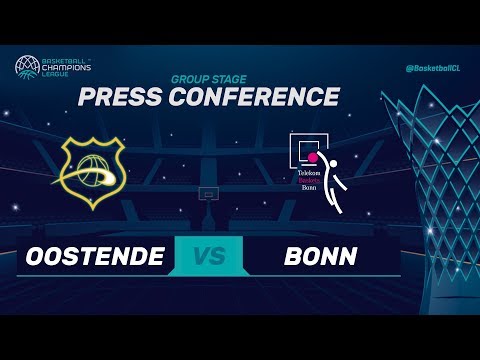 Oostende v Telekom Baskets Bonn - Press Conference - Basketball Champions League 2017-18