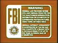 1991 Disney FBI Warning Screens Orange Variant